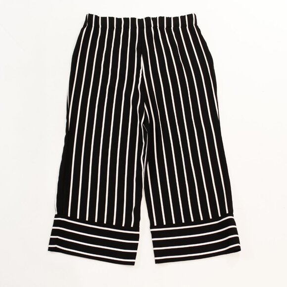 Coastal | I.N.C. Navy Striped Palazzo Pants | Cottagecore Nautical Heritage - Picture 6 of 10